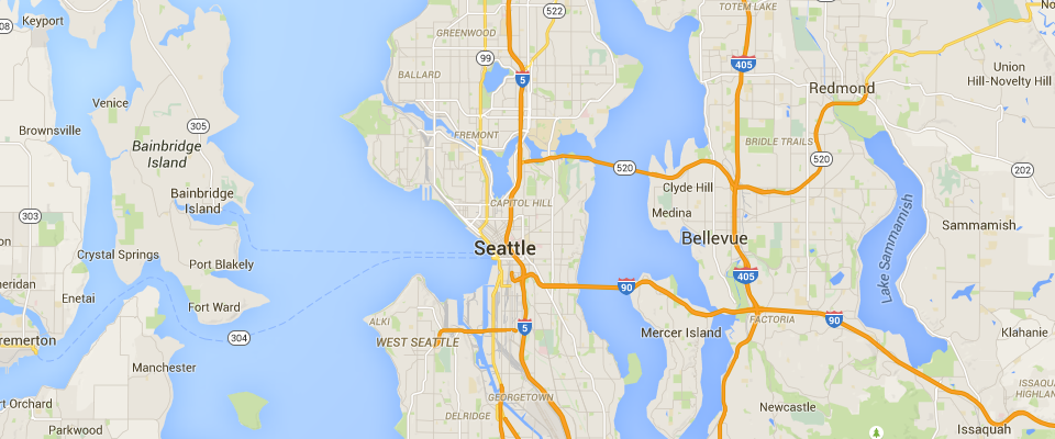 Seattle Dumpster Rental Service Area Map